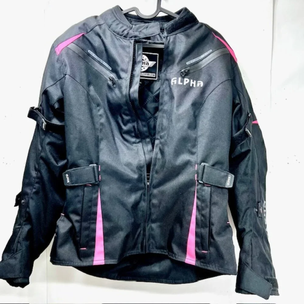 ALPHA CYCLE GEAR  WOMEN MOTORCYCLE JACKET Small RIDING ARMOR LINNING REMOVABLE - Picture 7 of 7